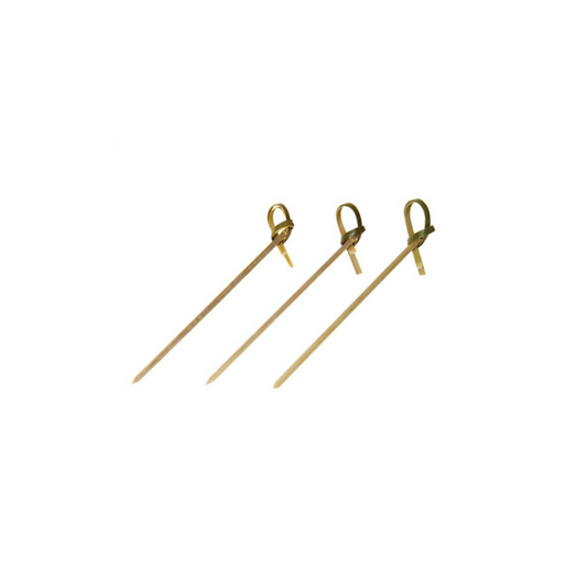 Elevate your gatherings with Helen's Bamboo Party Picks! These charming knotted picks are perfect for all your finger foods and cocktails. Made from 100% natural bamboo, they add a touch of sustainability and style.