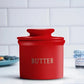 French Ceramic Butter Keeper - Red
