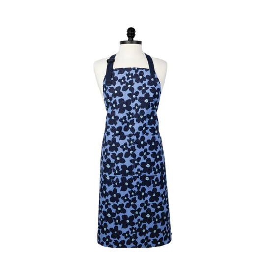 Designer Chef Apron - Periwinkle Floral
