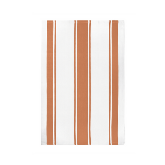 Classic Stripe Cloth Dishtowel - Copper