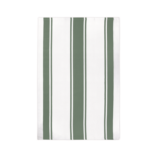 Classic Stripe Cloth Dishtowel - Green