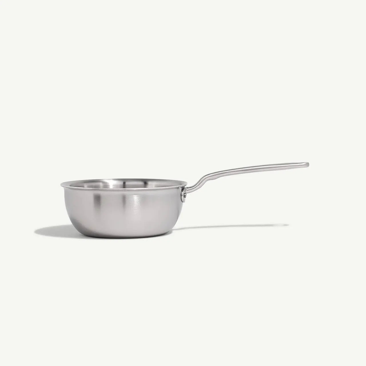 Stainless Steel Saucier on a whie background
