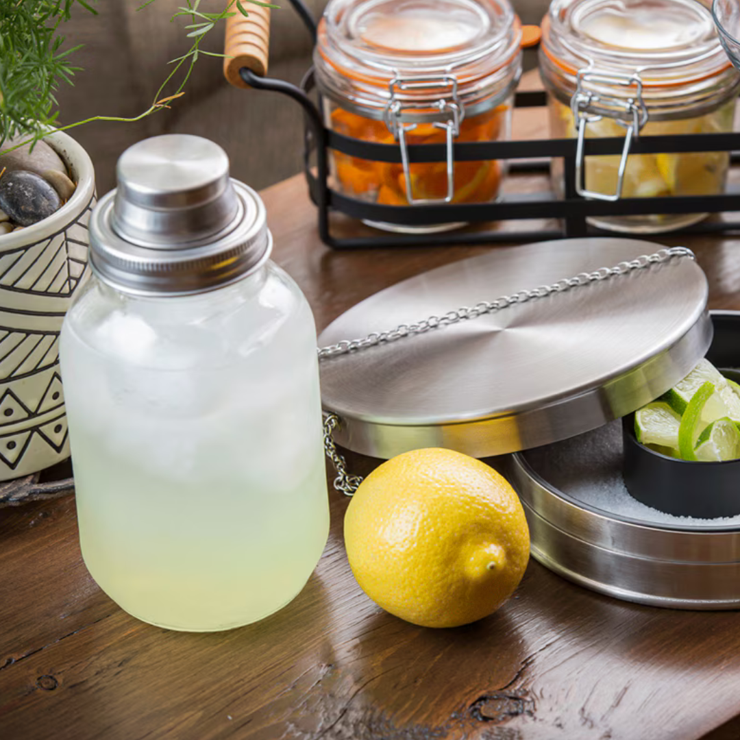 shaker, jigger, and a built-in strainer, allowing you to effortlessly separate your chilled cocktails from the ice without needing extra tools