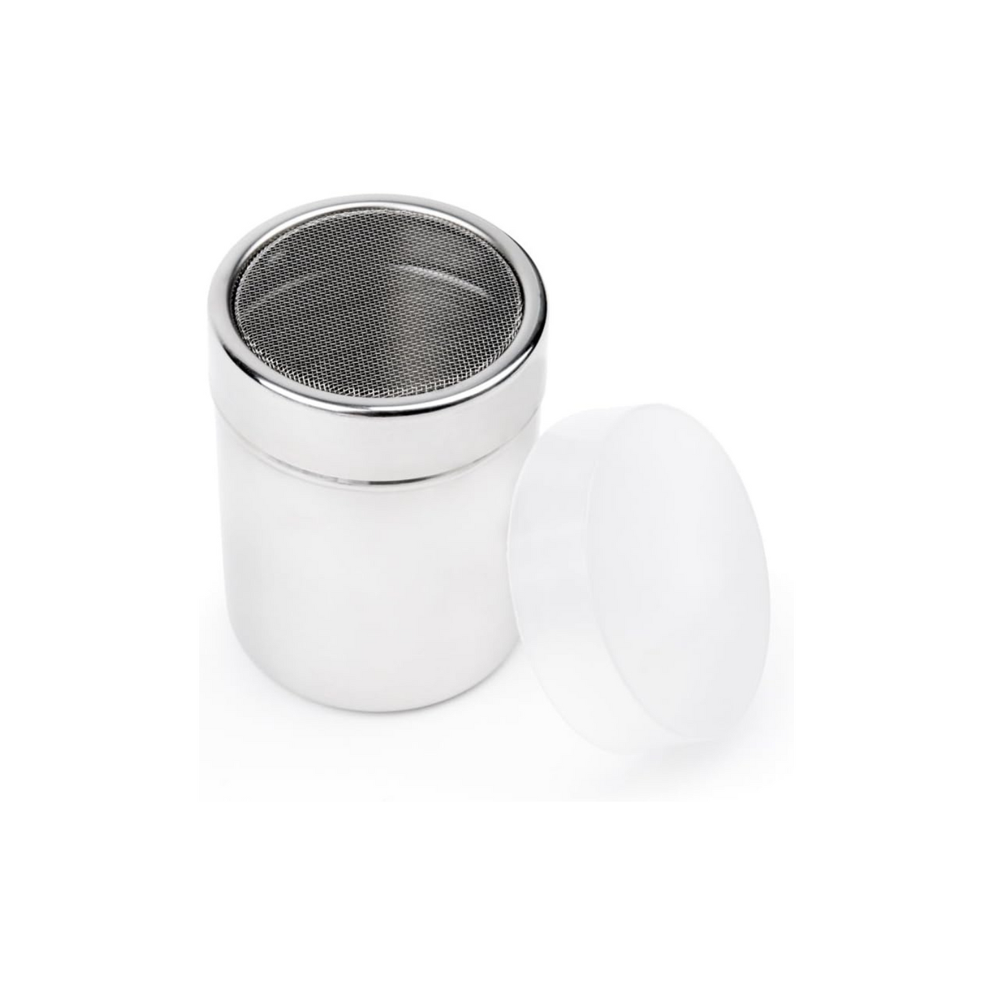 This is the perfect shaker to sprinkle powdered sugar or cinnamon onto your cakes, donuts, or pancakes. Can also be used for adding a glitter of cocoa and other powders to your dish or concoction.