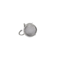 Metallic tea infuser on a white background