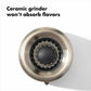 Close up of ceramic grinder blades on pepper grinder. 