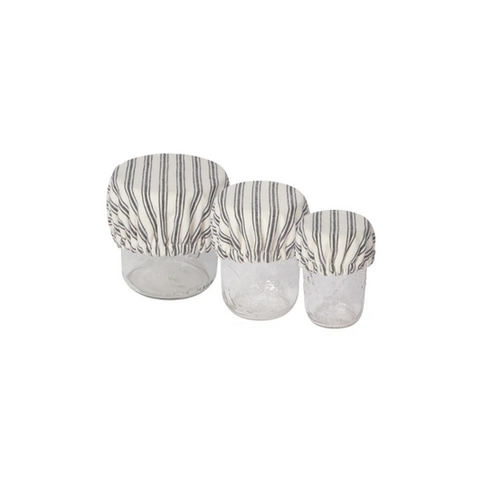 Mini Bowl Covers - Ticking Stripe - Set of 3