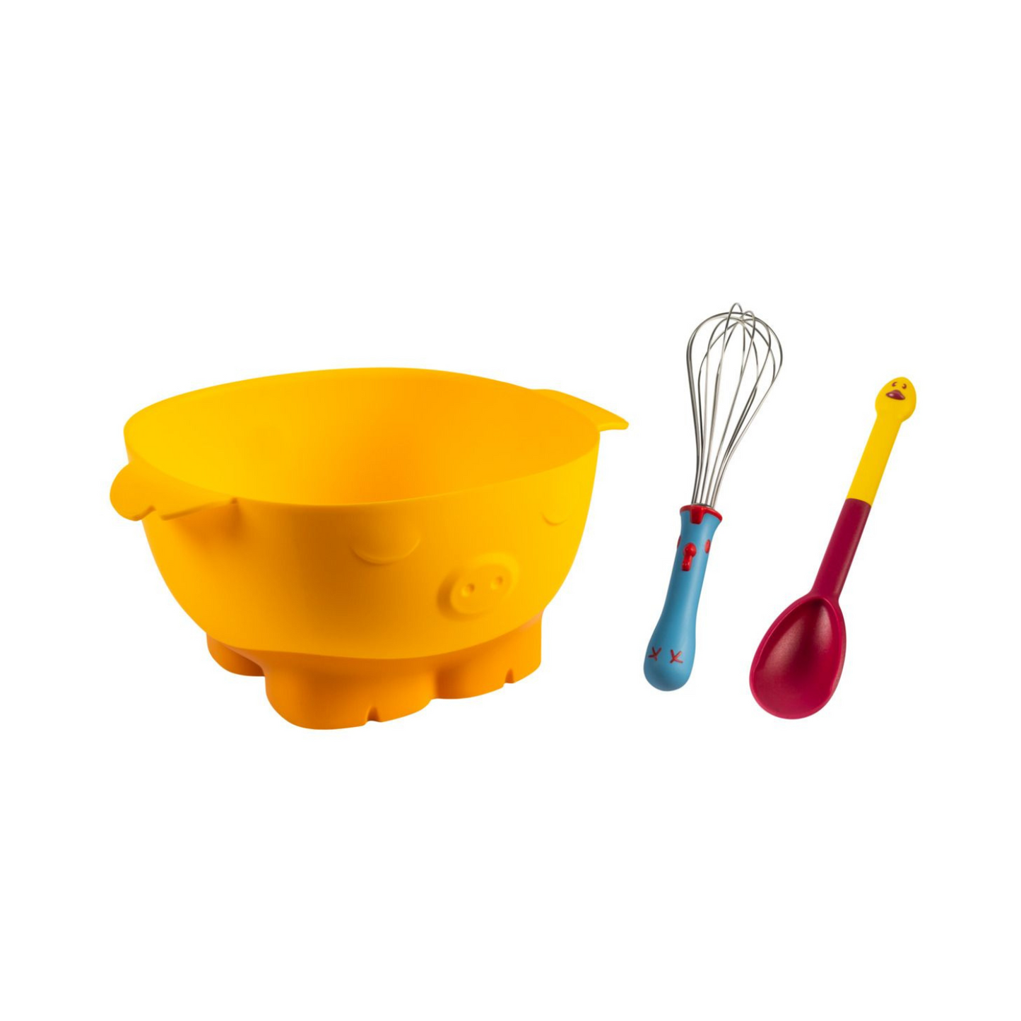 Consisting of a non-slip bowl, an ergonomically-shaped whisk and a handy spoon, this animal-themed triplet turns each food preparation chore into an exciting game! Whether it’s whisking eggs for yummy pancakes, or preparing the batter for a tasty tray bake. 