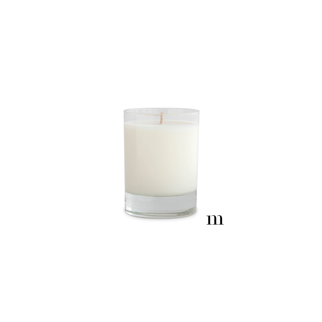 Mixture candle in Salt and Sage scent. 10 oz single wick