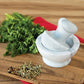 elegant granite mortar and pestle, designed with a rough, unpolished interior for optimal grinding. Perfect for fresh herbs and spices, it allows you to unlock bold flavors that store-bought spices simply can't match.