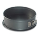 Metal springform pan on a white background
