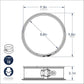 Technical drawing of a round springform pan with dimensions labeled