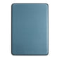 Blue rectangular baking sheet with a brand logo on a white background
