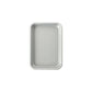 Rectangular metal baking tray on a white background