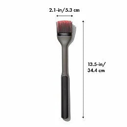 Basting brush with measurements on a white background