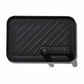 Black grill tool rest with handle on a white background