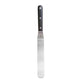 Spatula with black handle on a white background