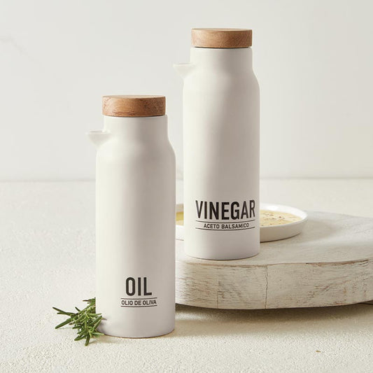 Oil + Vinegar Bottles - Matte - Set of 2