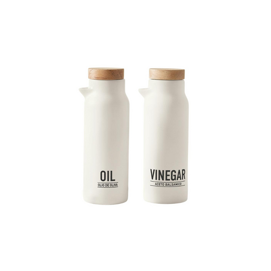 Oil + Vinegar Bottles - Matte - Set of 2