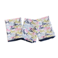 Pair of shorts with 'love' text in various colors on a white background