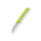 Knife with a green handle on a white background