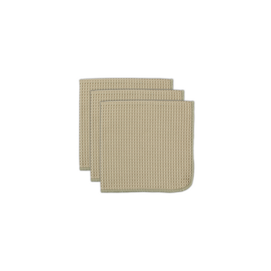 Waffle Weave Cloth - Set of 3 - Pebble