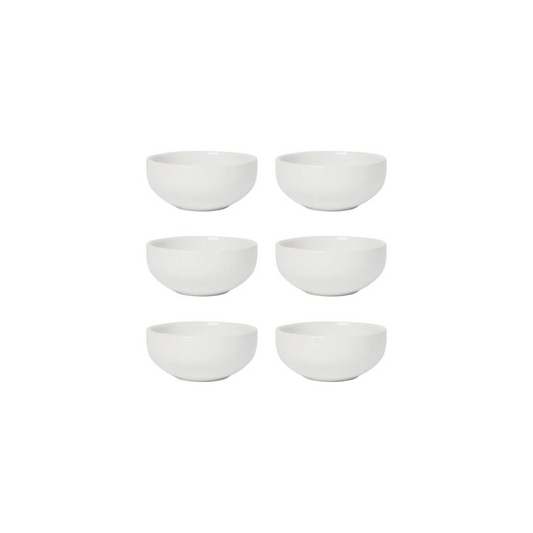  White Pinch Bowls Set of 6 from Now Designs by Danica! Perfect for keeping your spices, nuts, and all those little ingredients within easy reach, these adorable 2-ounce bowls make meal prep a breeze. Their smooth, seamless interiors let your ingredients slide out effortlessly, making them ideal for everything from sauces and condiments to garnishes. 