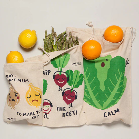 Produce Bag - Funny Food - Set of 3