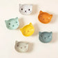 Purrfect Shaped Pinch Bowls - Set of 6! Featuring adorable kittens, these charming stoneware bowls make organizing ingredients a delightful experience.