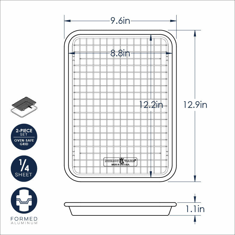 Quarter Sheet with Rack - 2Pc Set