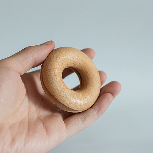 Wooden Donut Bag Clip - Black Walnut