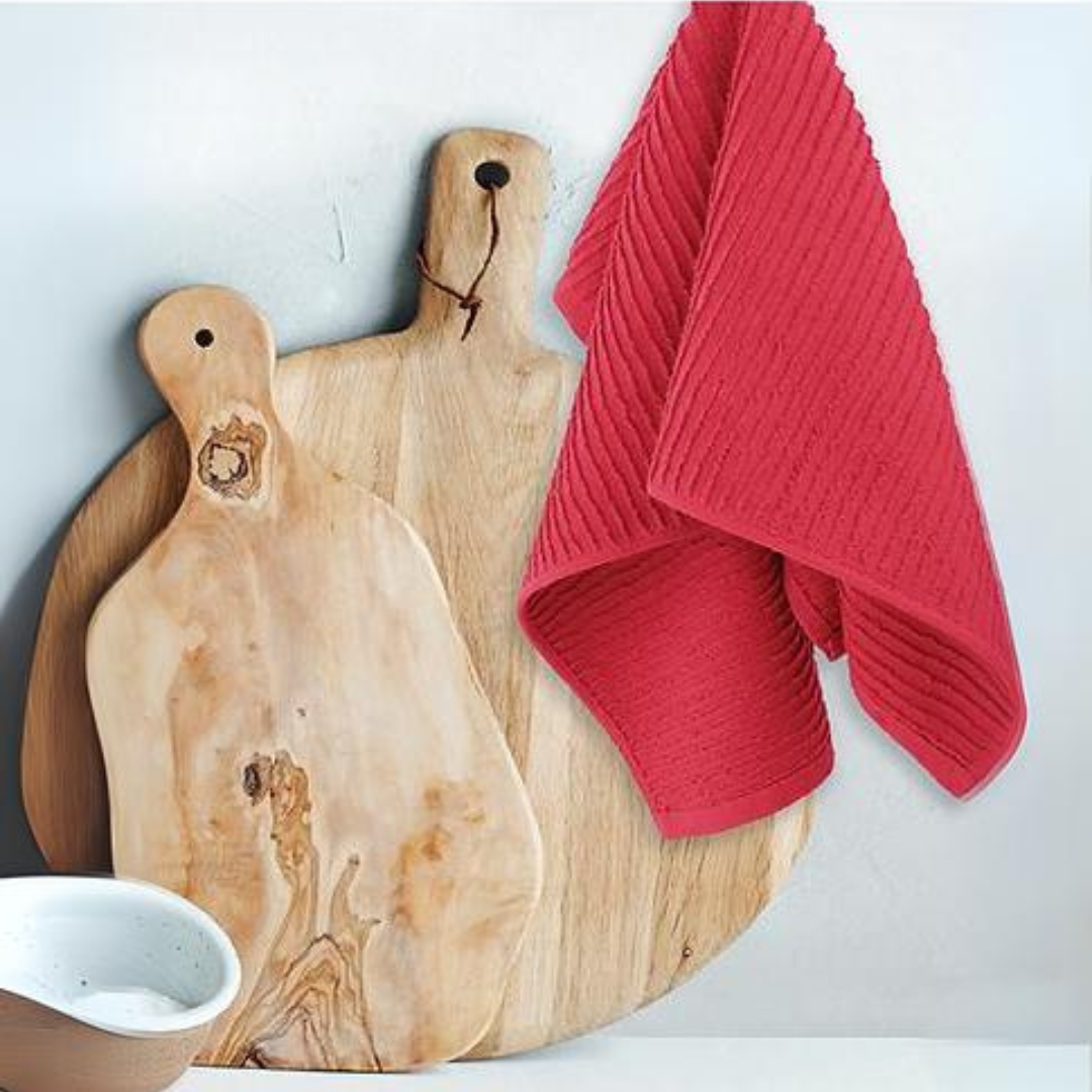 Crafted from high-quality cotton, this towel offers the perfect blend of softness and durability. Its woven ridges enhance absorbency, making it a go-to for any kitchen spill or splatter.