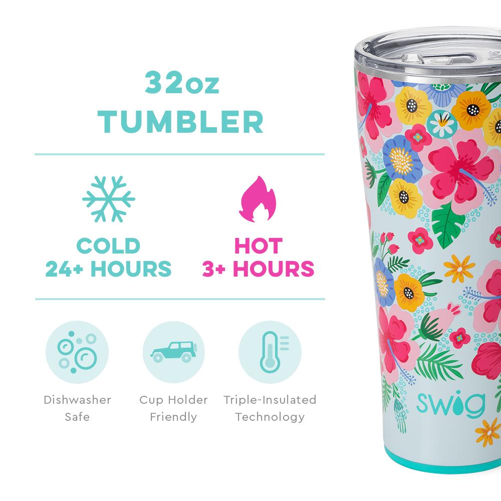 Tumbler (32oz) - Island Bloom