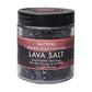 Jar of Saltwerk lava salt on a white background