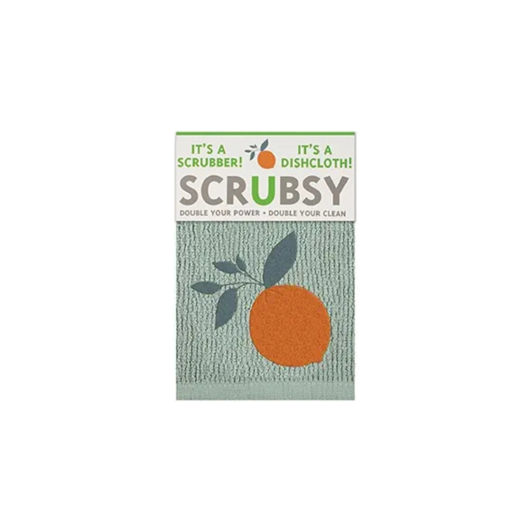 super-absorbent ridged terry cloth on the front, SCRUBSY®