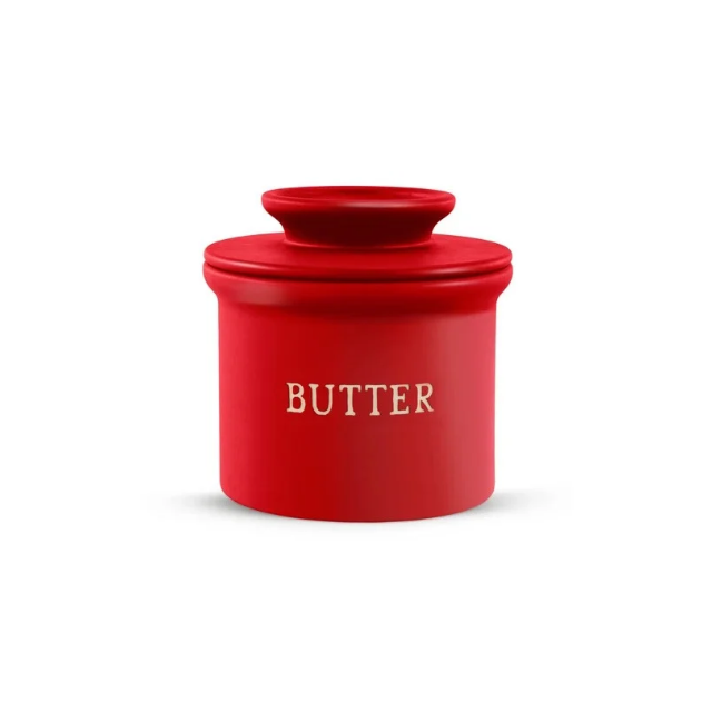 French Ceramic Butter Keeper - Red