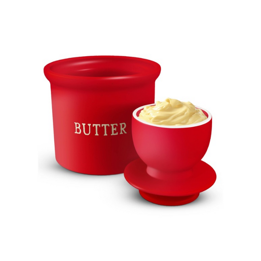French Ceramic Butter Keeper - Red