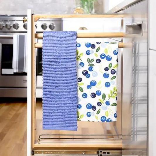 Crafted from high-quality cotton, this towel offers the perfect blend of softness and durability. Its woven ridges enhance absorbency, making it a go-to for any kitchen spill or splatter.