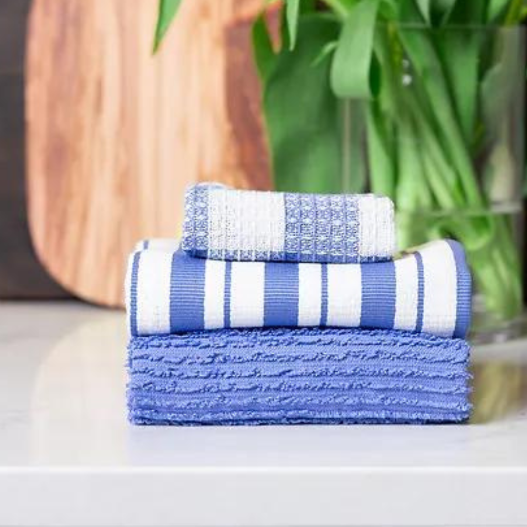 Crafted from high-quality cotton, this towel offers the perfect blend of softness and durability. Its woven ridges enhance absorbency, making it a go-to for any kitchen spill or splatter.