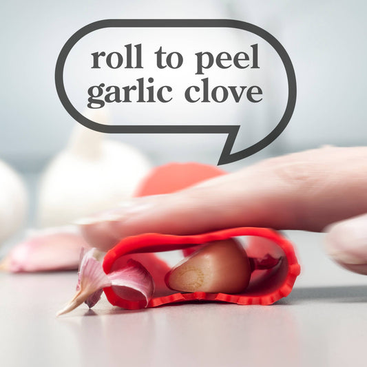 Say goodbye to garlicky fingers with this clever little Garlic Roller! Made from durable, flexible silicone, it effortlessly removes the outer skin from garlic cloves—just pop one inside, press, and roll. The premium design keeps your hands odor-free while making peeling quick and mess-free. 