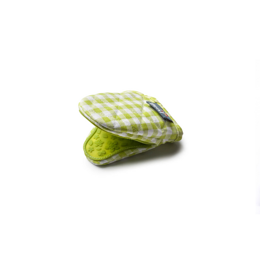 Silicone Mini Oven Glove - Green Gingham