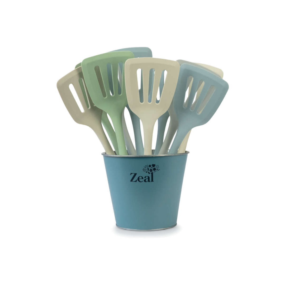 The heat-resistant, non-scratch silicone is perfect for use with non-stick cookware, while the slotted design allows for effortless draining. Durable, stylish, and dishwasher safe, this turner is ready to tackle any kitchen challenge!