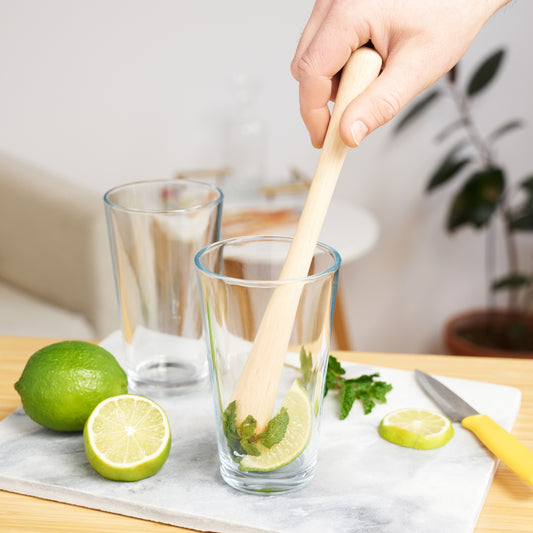 Release the full flavor of citrus fruits, berries, herbs and spices for smashingly good cocktails. The Smash Natural Wood Muddler features a tenderizing textured base and ergonomic contoured handle to make muddling a breeze.