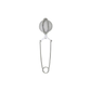 Metallic tea infuser on a white background