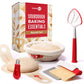 KneadAce sourdough baking essentials round set with tools and a box on a white background