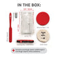 List of items included in a baking kit with measurements and descriptions.