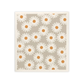 Rug with daisy pattern on a beige background