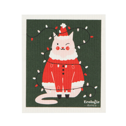 Swedish Sponge Cloth - Festive Feline