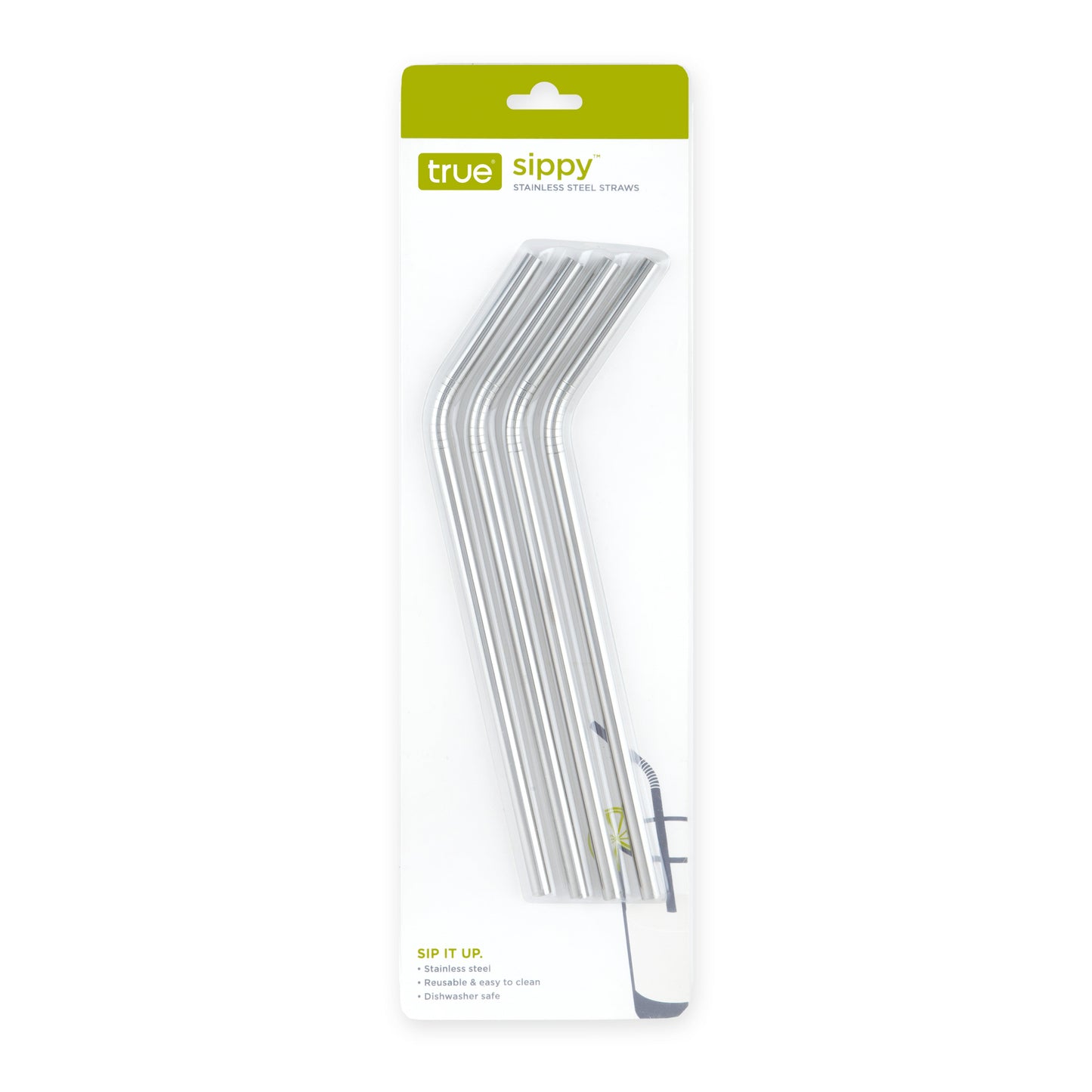 This set of 4 eco-friendly metal straws is perfect for the stylish, environmentally-conscious cocktail drinker. Made from durable stainless steel, these straws are not only sleek but also reusable, making them a perfect addition to any home bar.
