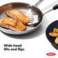 Those clever little holes aren't just for looks - they're escape routes for unwanted grease while keeping your food from playing the sticky attachment game. The cushy non-slip handle hugs your hand during cooking adventures, preventing any mid-flip disasters that might send breakfast flying.